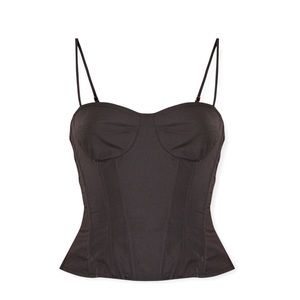 Black Structured Corset Top